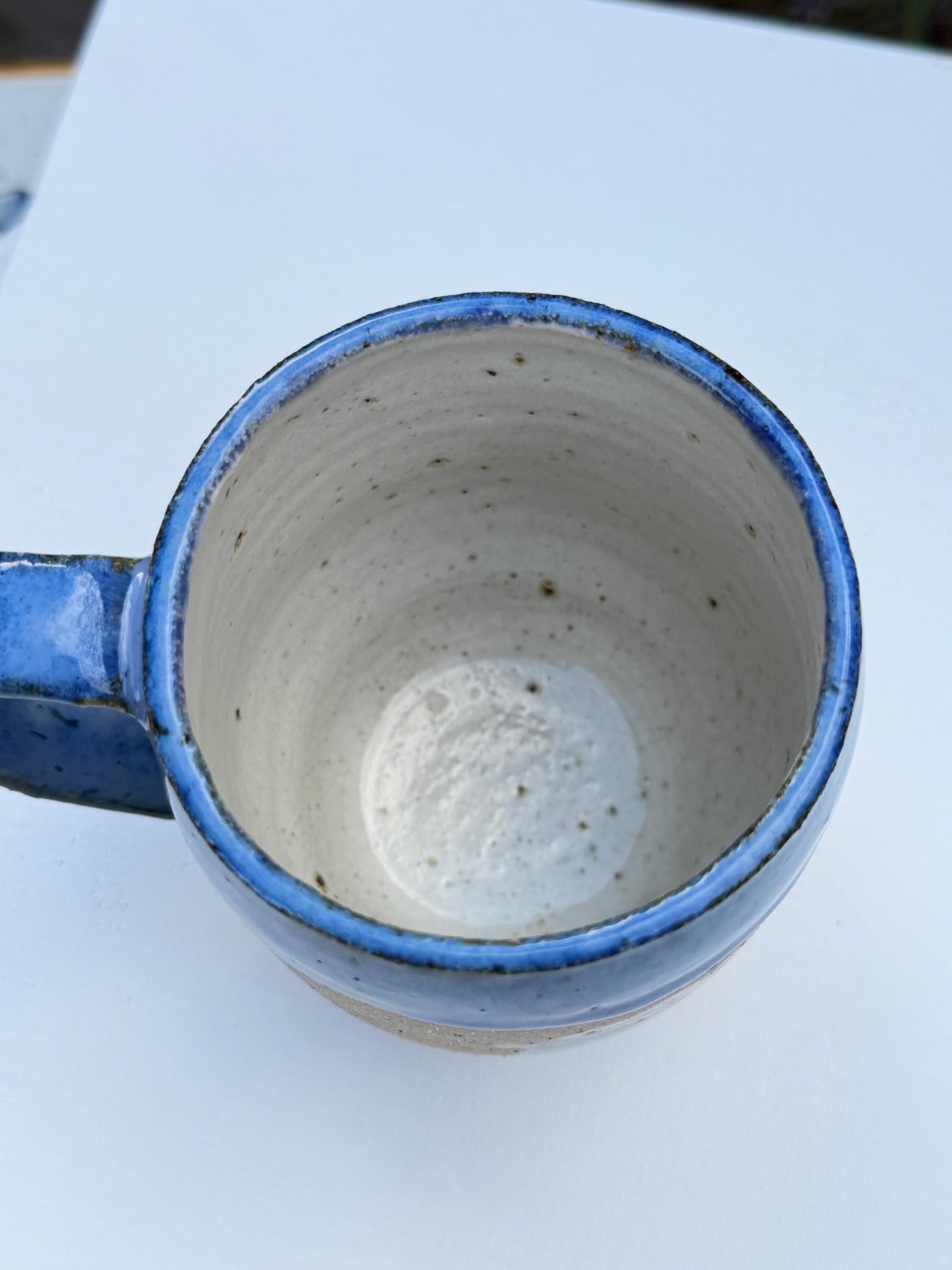 Handmade Light Blue Stoneware Mug, ghost Glaze Coffee Cup - Image 2