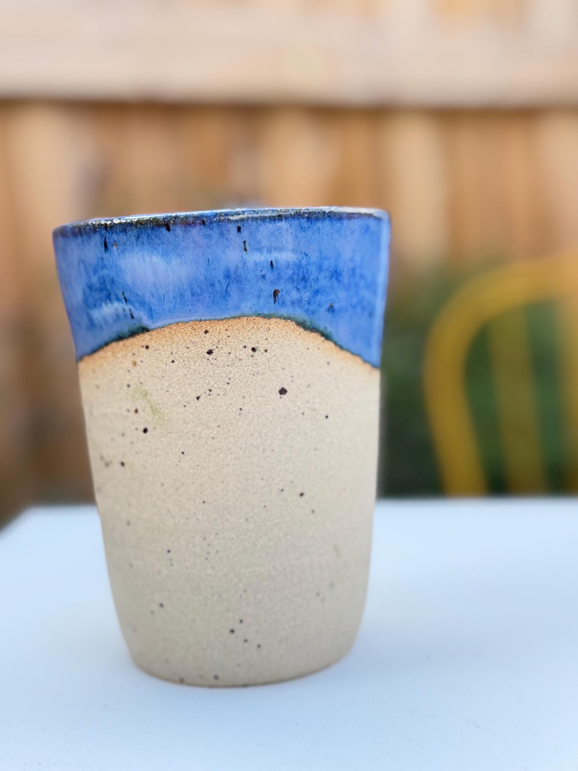 Handmade Light Blue Stoneware Mug, ghost Glaze Coffee Cup - Image 17