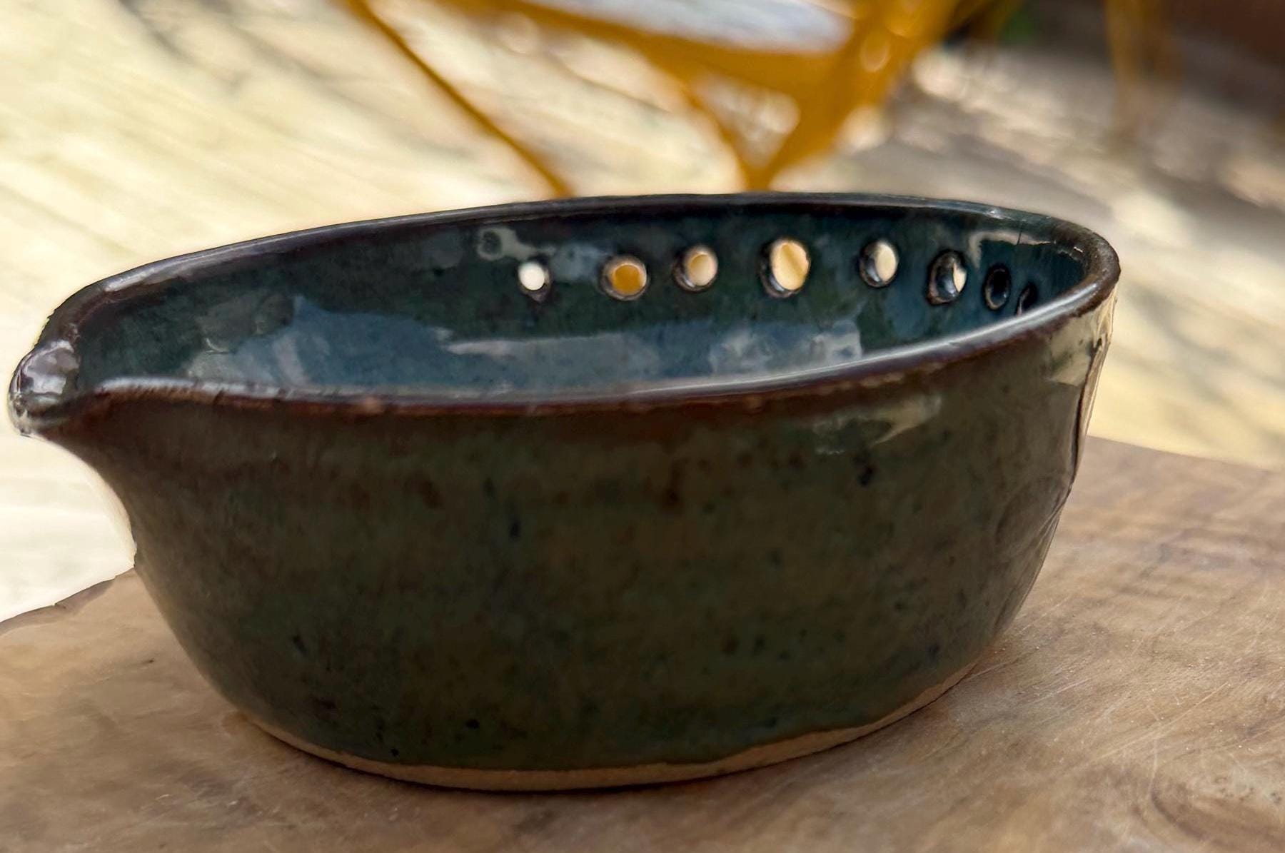 Handmade Ceramic Garlic Grater & Herb Stripper Bowl | Ginger Grater | Wheel-Thrown Kitchen Tool - Image 16