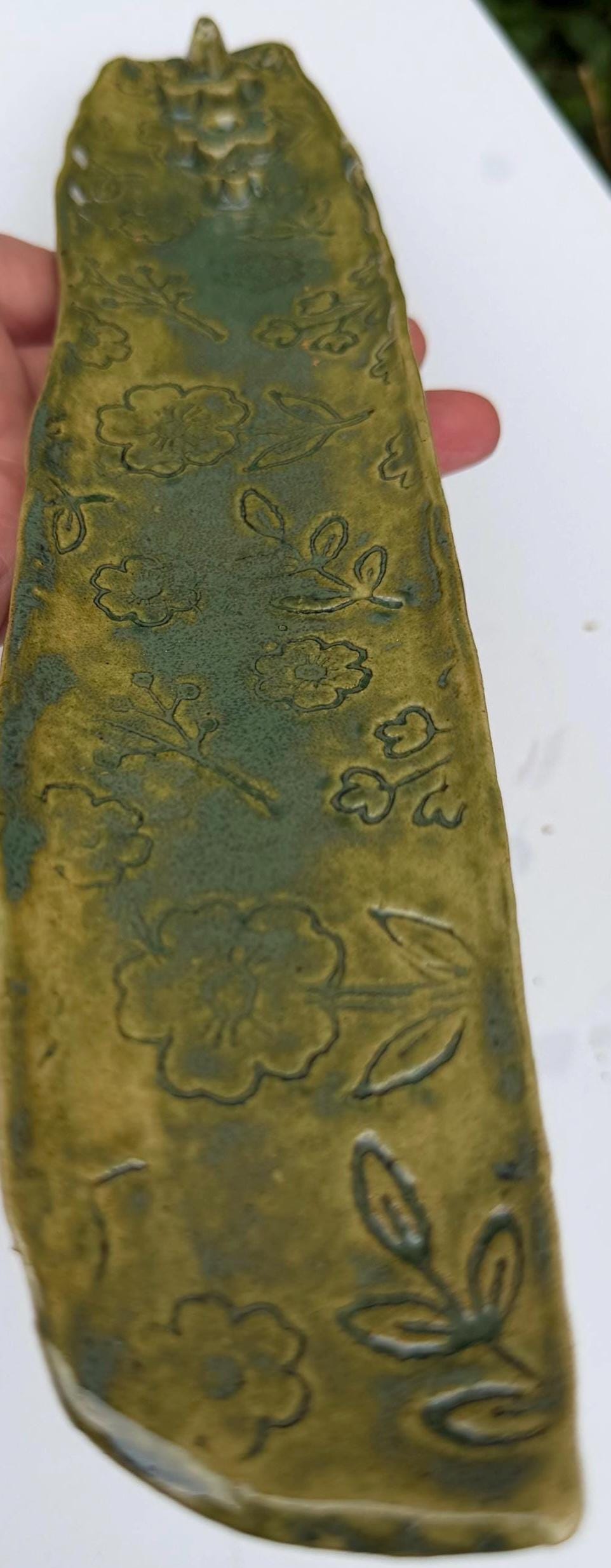 Handmade Ceramic Incense Burner, Green Incense Holder, Pottery Deco - Image 13