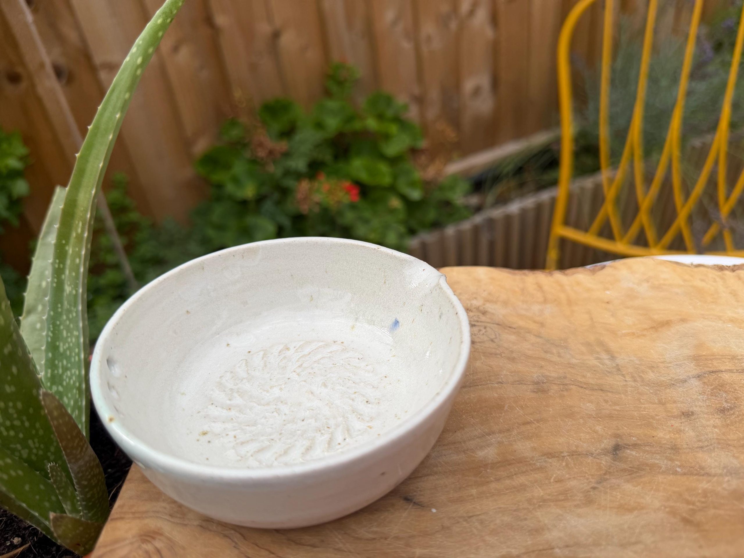 Handmade Ceramic Herb Stripper Garlic Grater Bowl, Kitchen Tool, Dressing Dish - Image 8