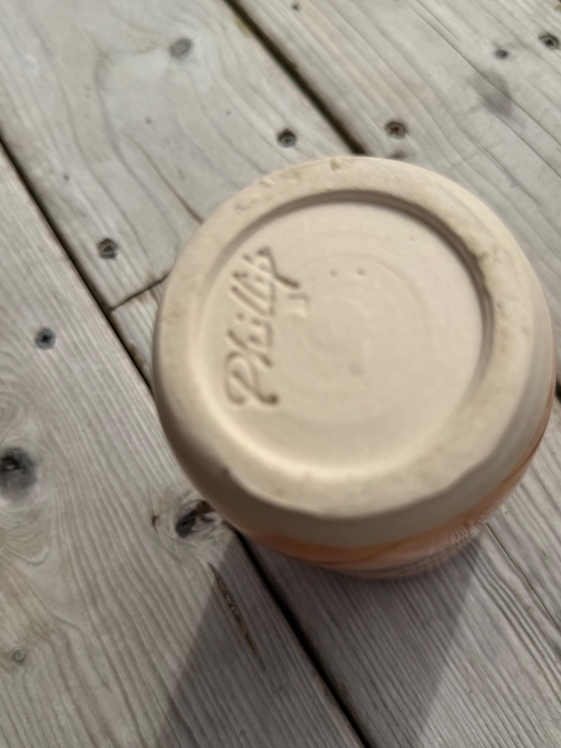 Handmade Ceramic Travel Mug with Metal Straw, Stoneware Reusable Coffee Cup 350ml orange house - Image 15