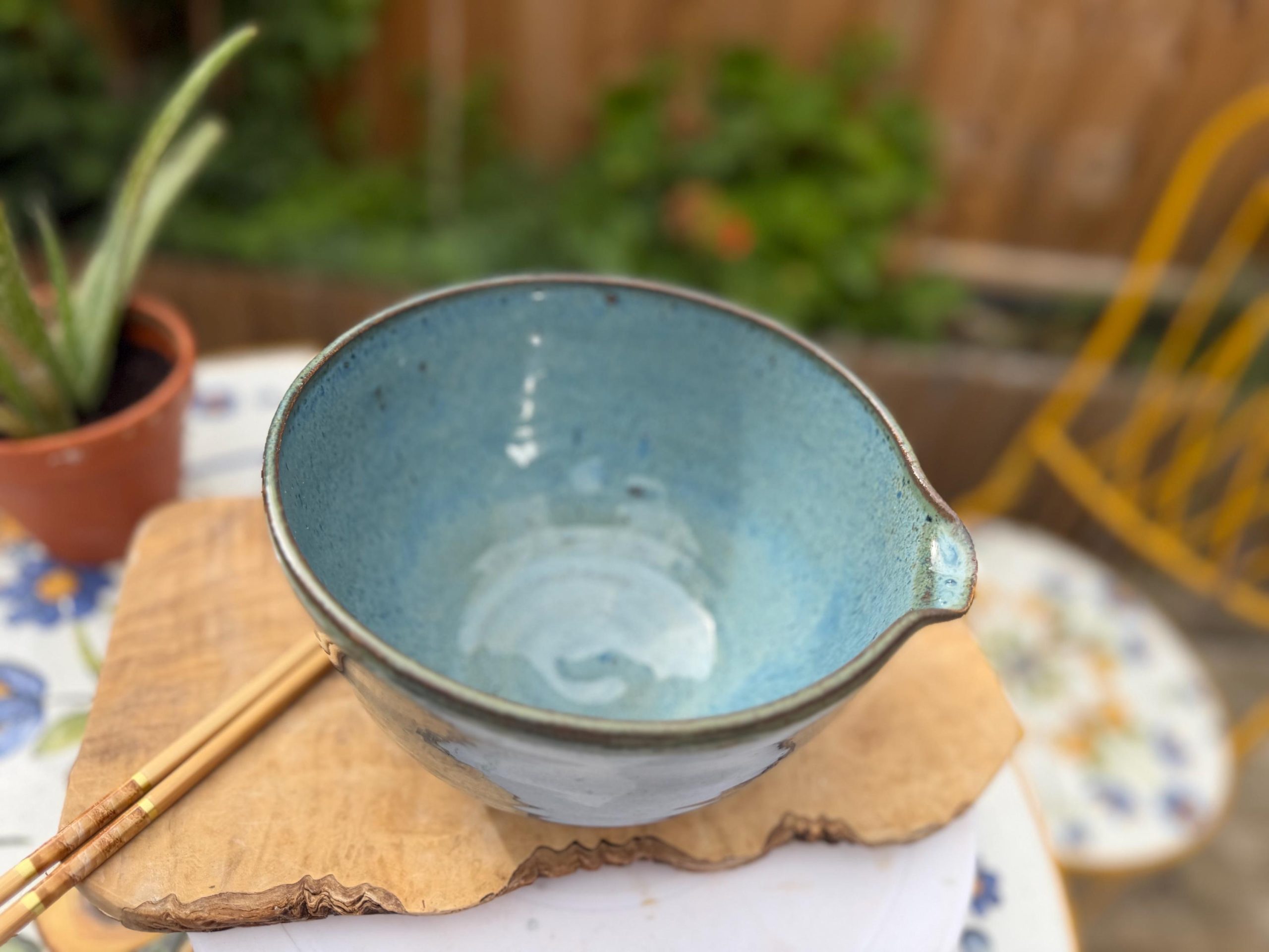 Hand Thrown Ramen, Noodle, soup, serving , mixing Bowl with chopsticks - Image 4
