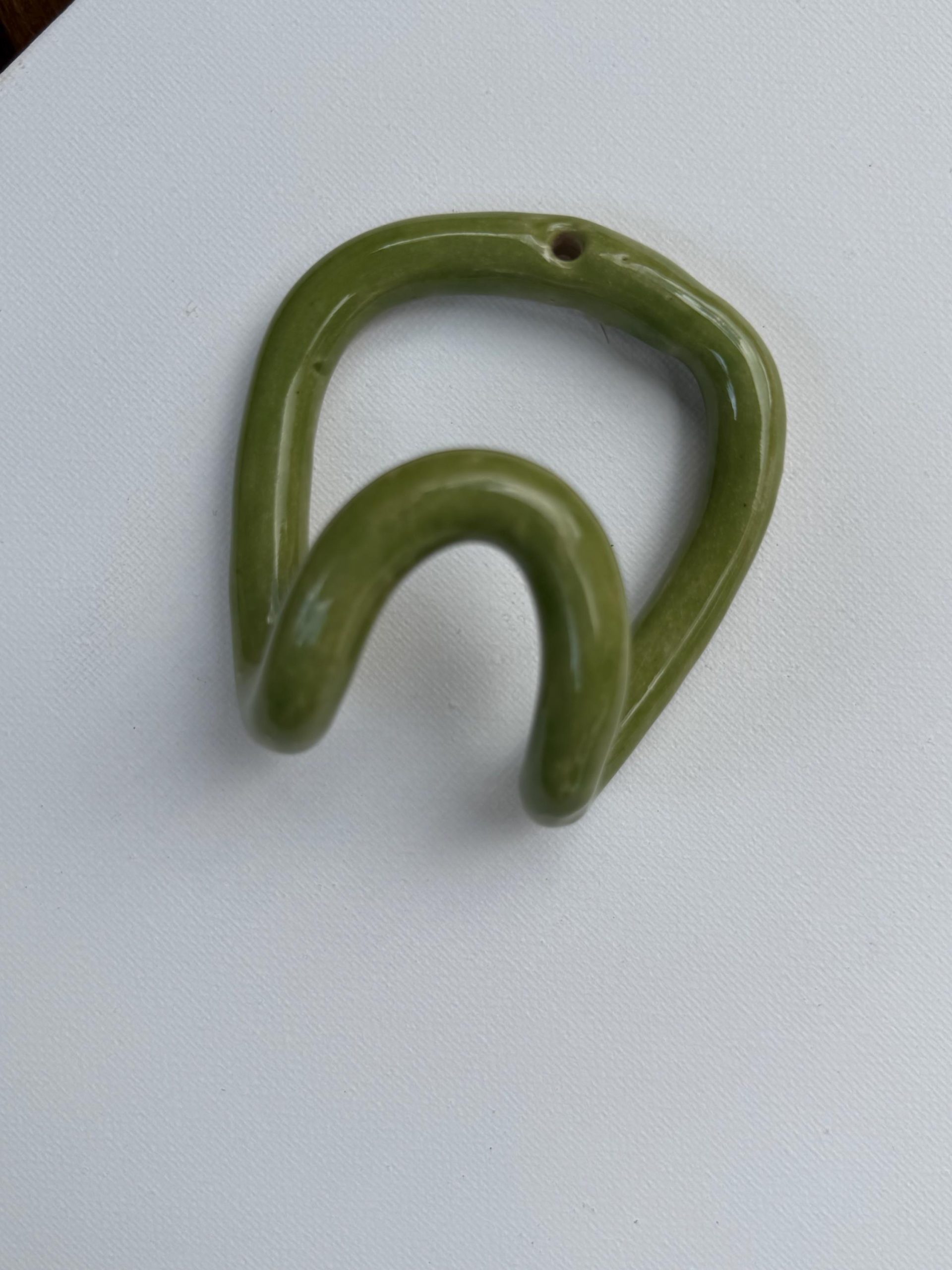 Handmade Ceramic Wall Hook, Green Pottery Hanger, Sculptural Coat Hook - Image 11