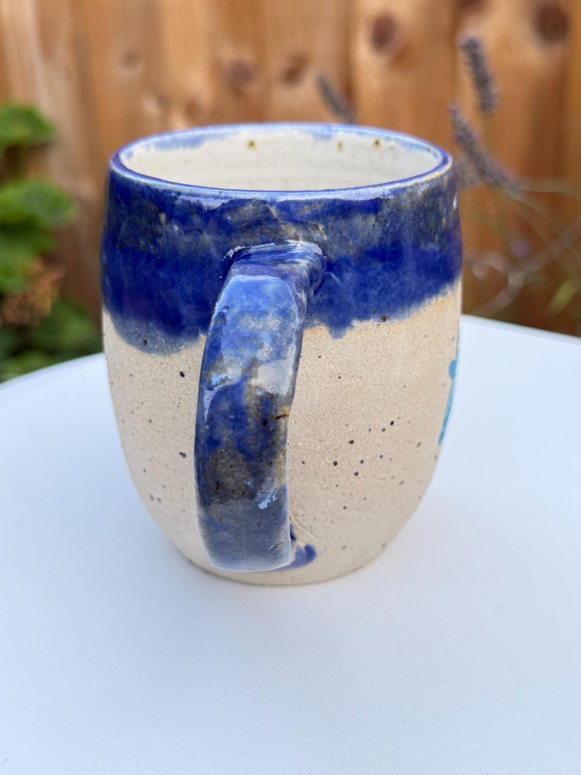 Handmade Stoneware Mug, ghost Glaze Coffee Cup - Image 8