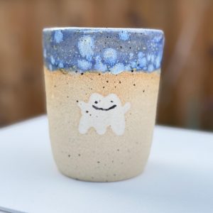 Handmade  Blue Ghost  Stoneware Mug,   Glaze Coffee Cup
