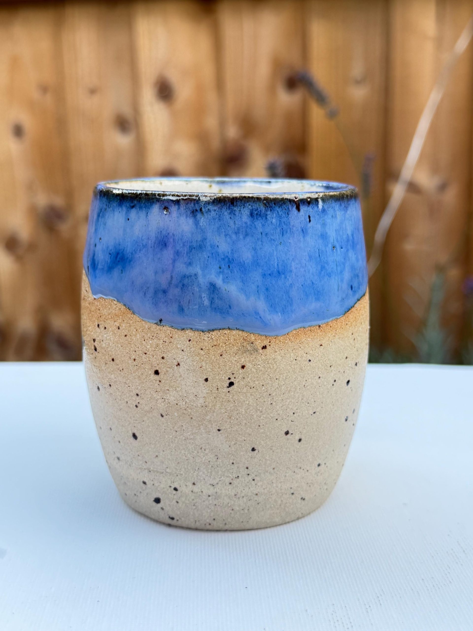 Handmade Light Blue Stoneware Mug, ghost Glaze Coffee Cup - Image 12