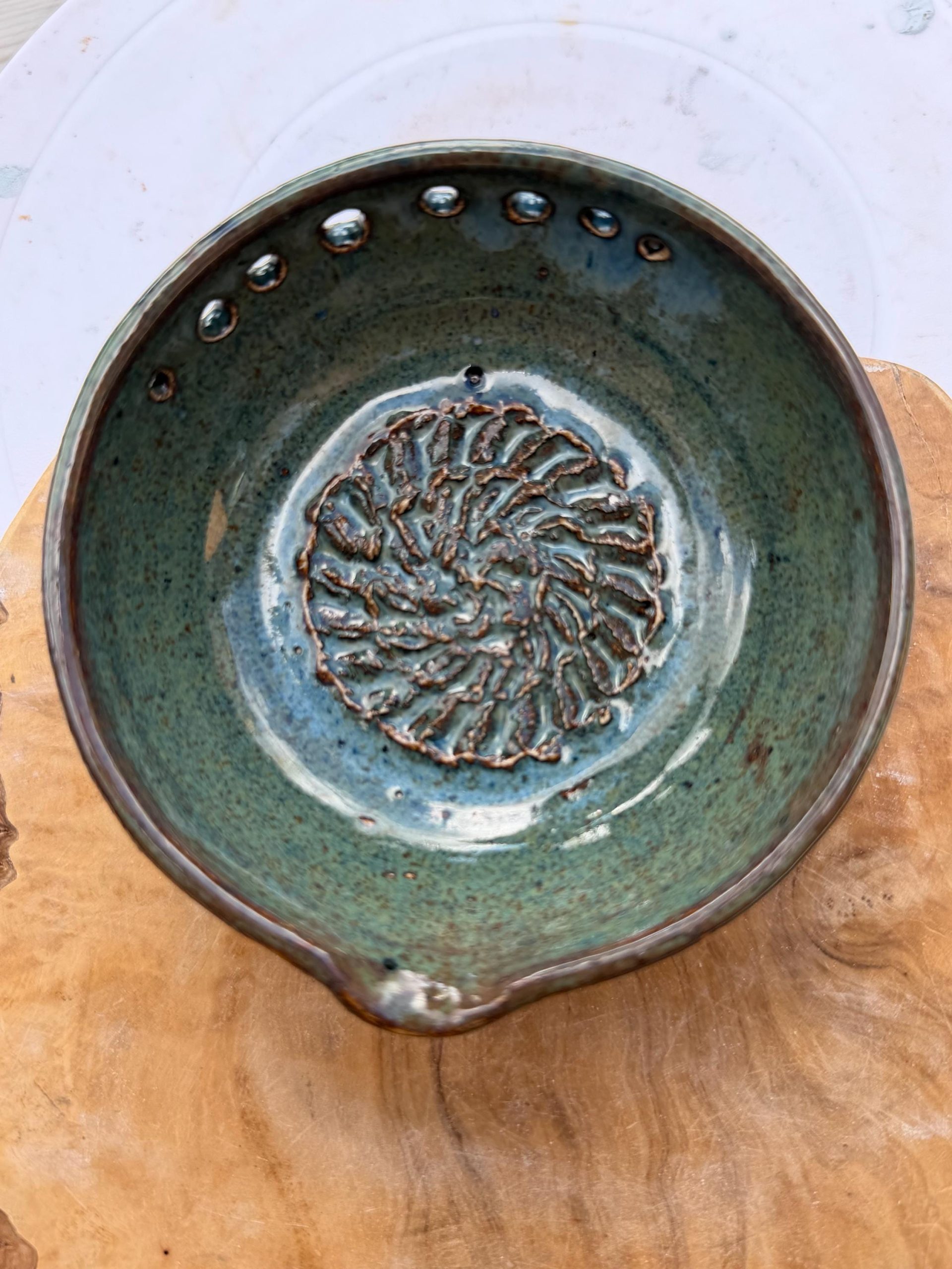 Handmade Ceramic Garlic Grater & Herb Stripper Bowl | Ginger Grater | Wheel-Thrown Kitchen Tool - Image 13