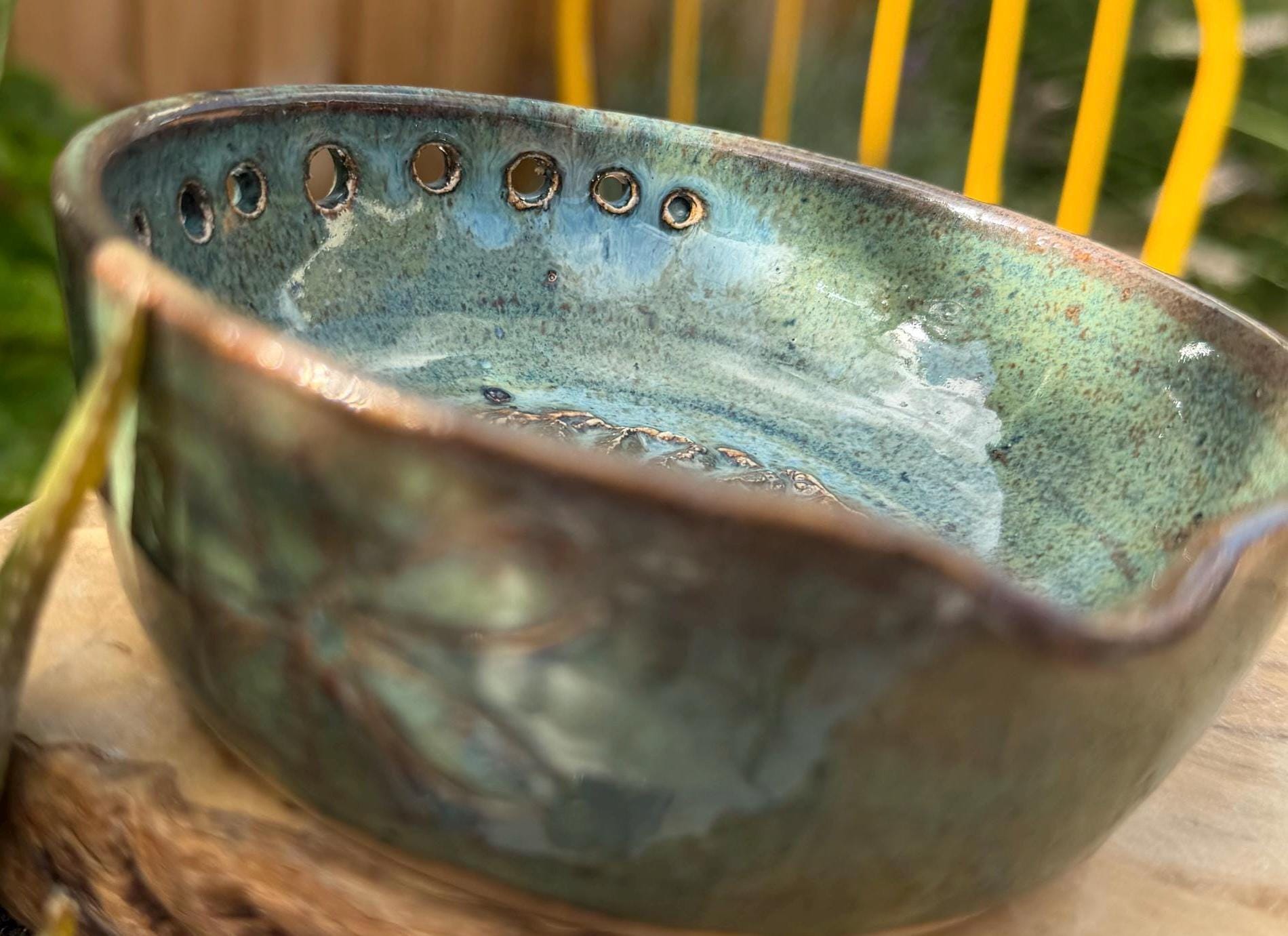 Handmade Ceramic Garlic Grater & Herb Stripper Bowl | Ginger Grater | Wheel-Thrown Kitchen Tool - Image 14