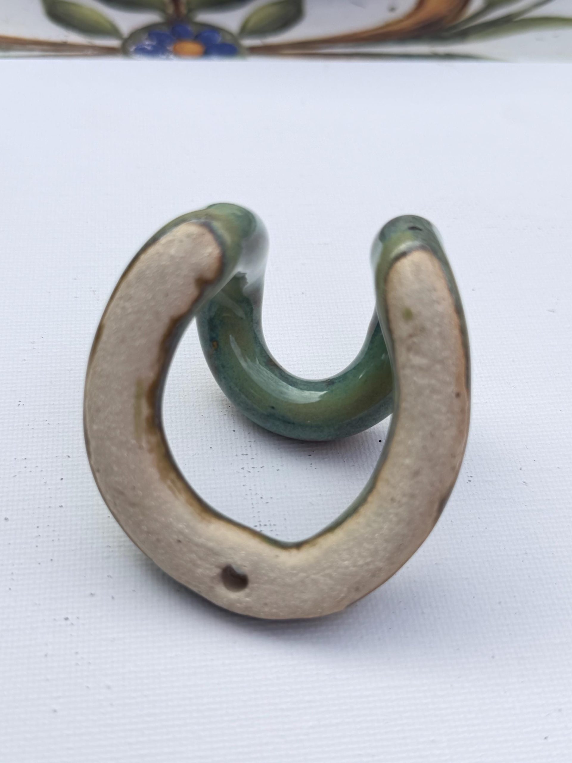 Handmade Ceramic Wall Hook, Green Pottery Hanger, Sculptural Coat Hook medium - Image 8