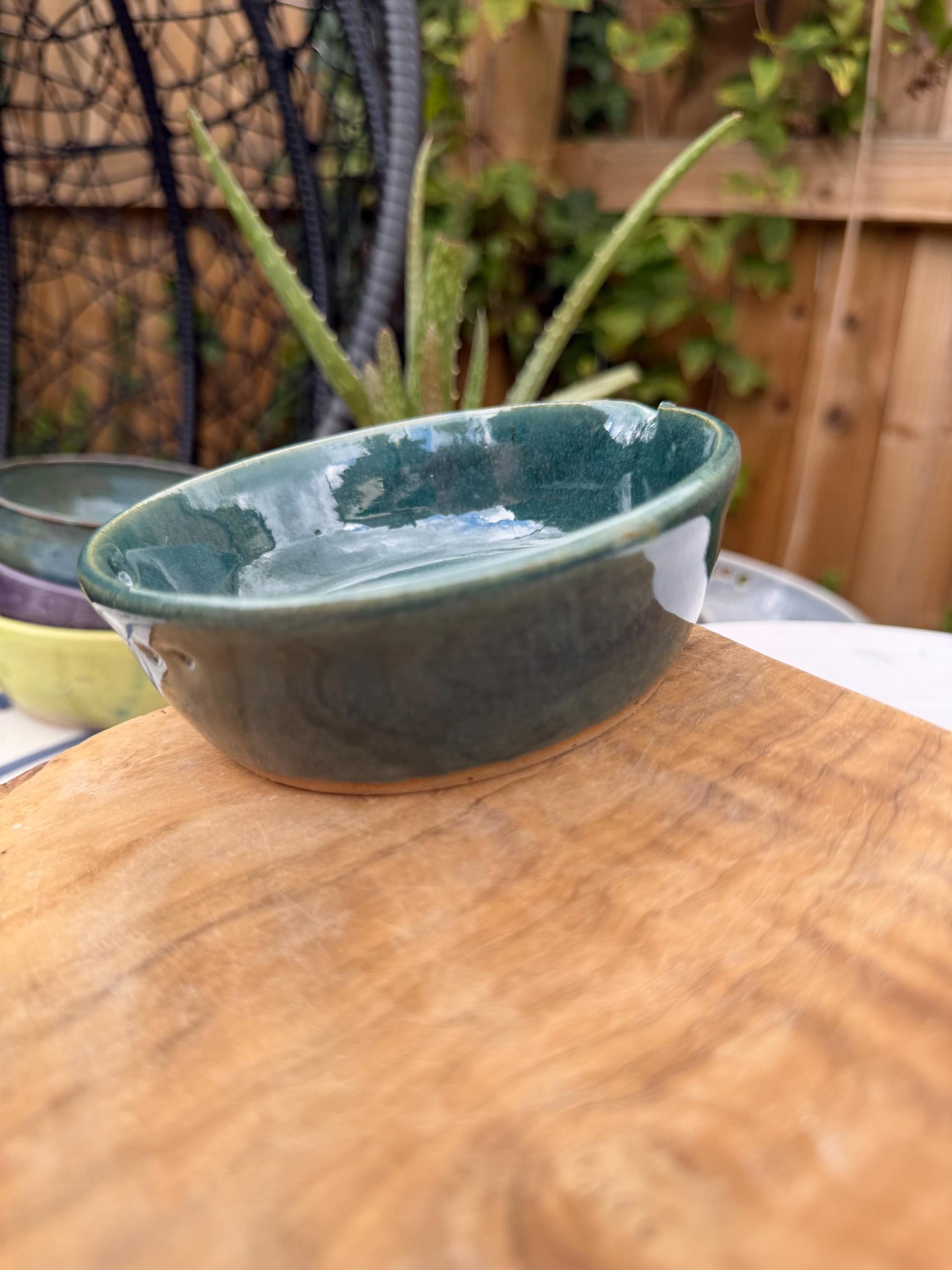 Handmade Ceramic Garlic Grater & Herb Stripper Bowl Aqua | Ginger Grater | Wheel-Thrown Kitchen Tool - Image 18