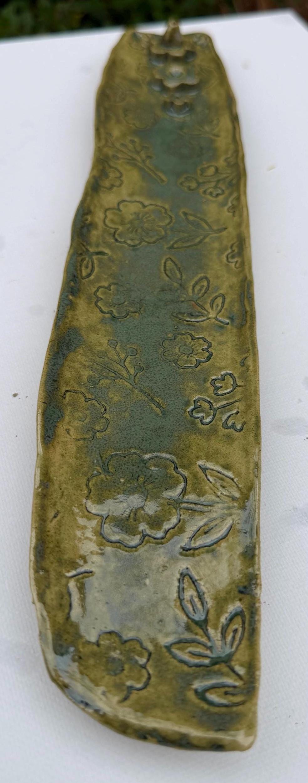 Handmade Ceramic Incense Burner, Green Incense Holder, Pottery Deco - Image 10