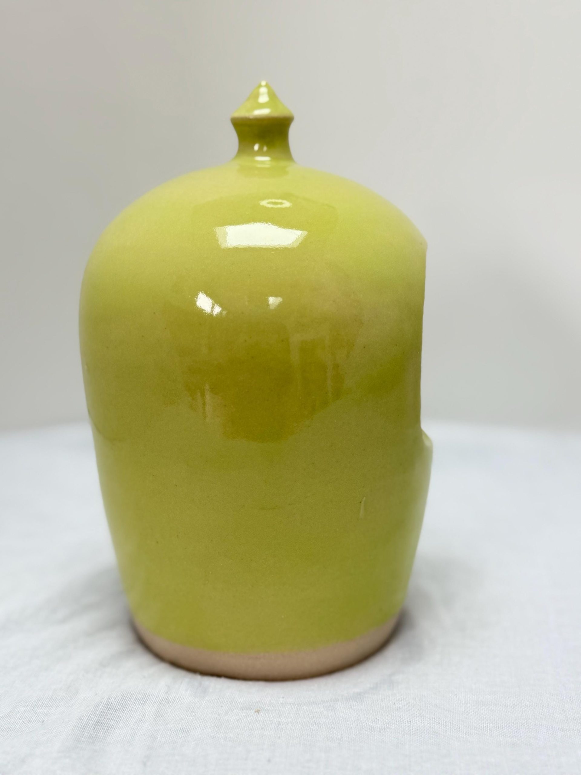 Handmade Green Stoneware Salt Pig, Kitchen Salt Holder - Image 4