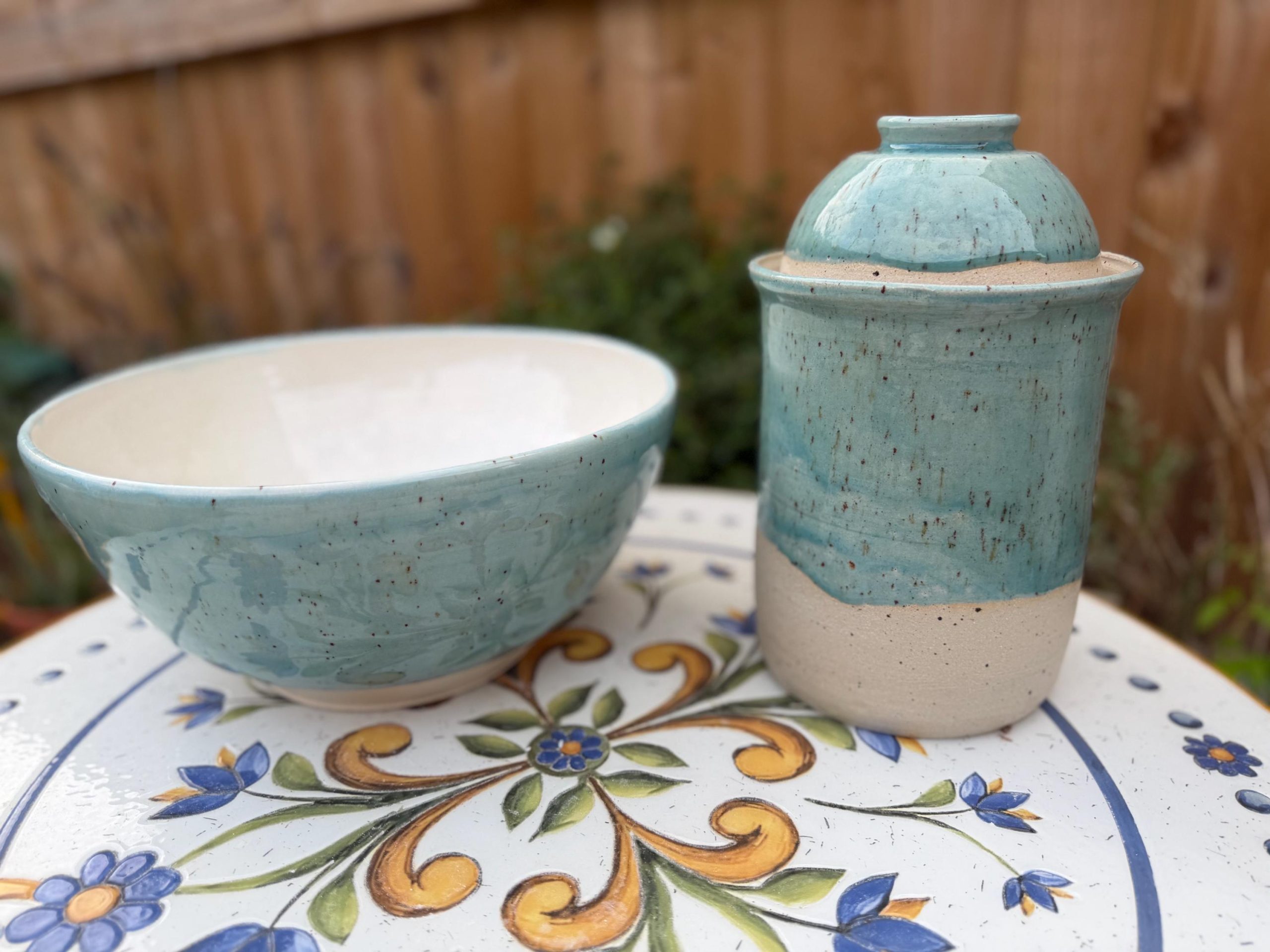 Handmade Stoneware Fermentation Jar for Kimchi, Sauerkraut & Pickles - Image 13