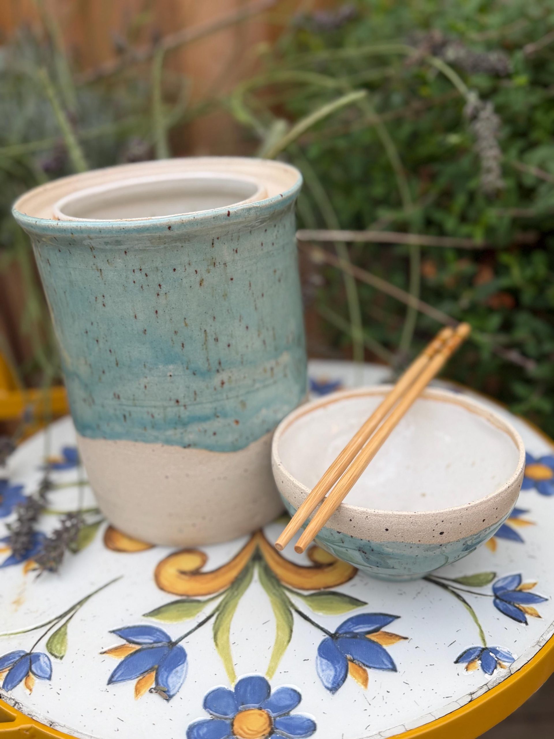 Handmade Stoneware Fermentation Jar for Kimchi, Sauerkraut & Pickles - Image 4