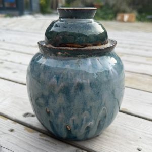 Handmade Stoneware Fermentation Jar for Kimchi, Sauerkraut & Pickles