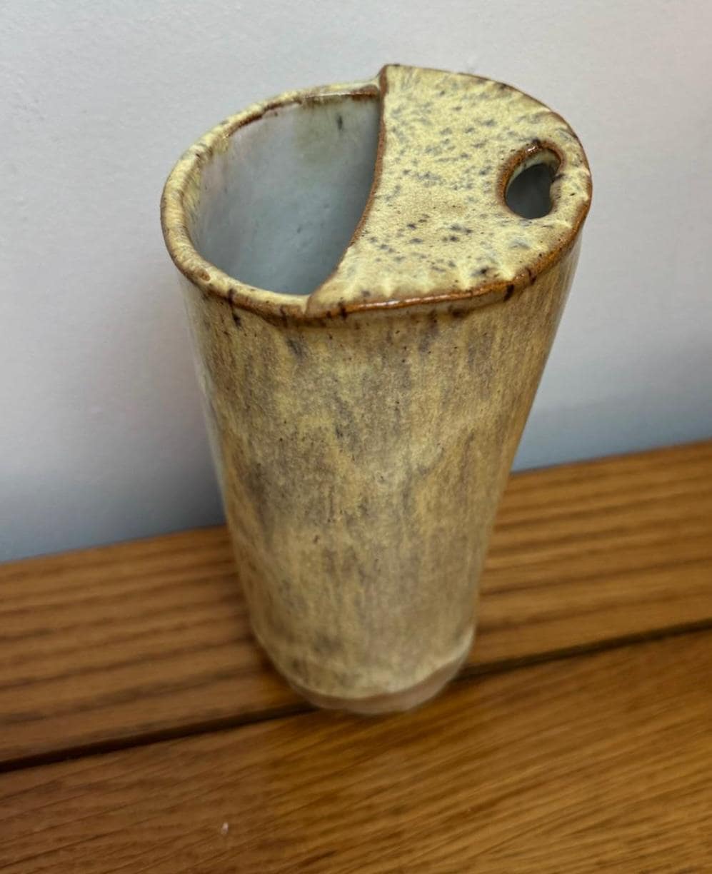 Handmade Stoneware Travel Mug, 400ml Ceramic Cup smoothie cup with Metal Straw - Image 9