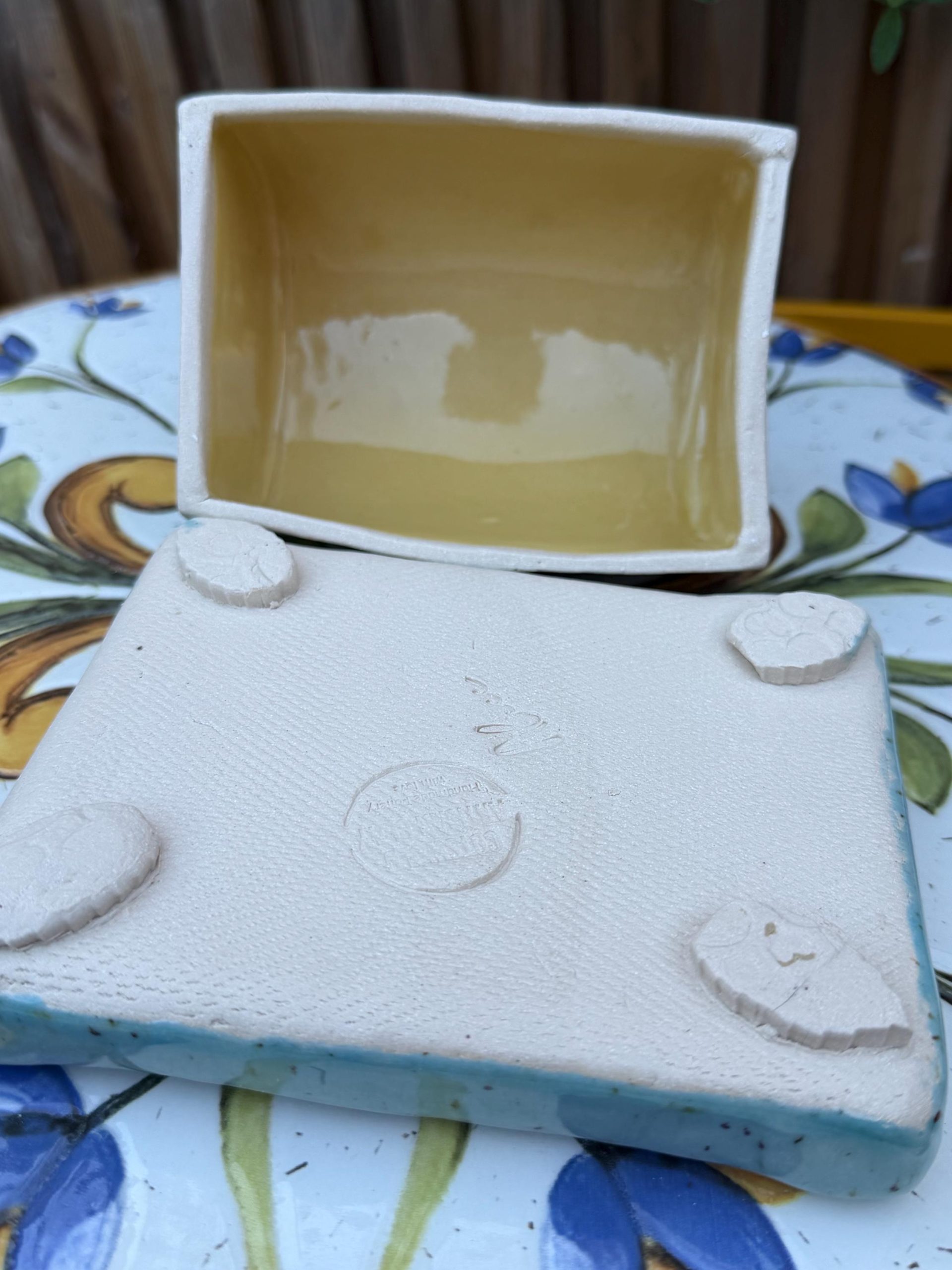 Handmade Blue Ceramic Butter Dish | Glazed Pottery Kitchen Decor - Image 7