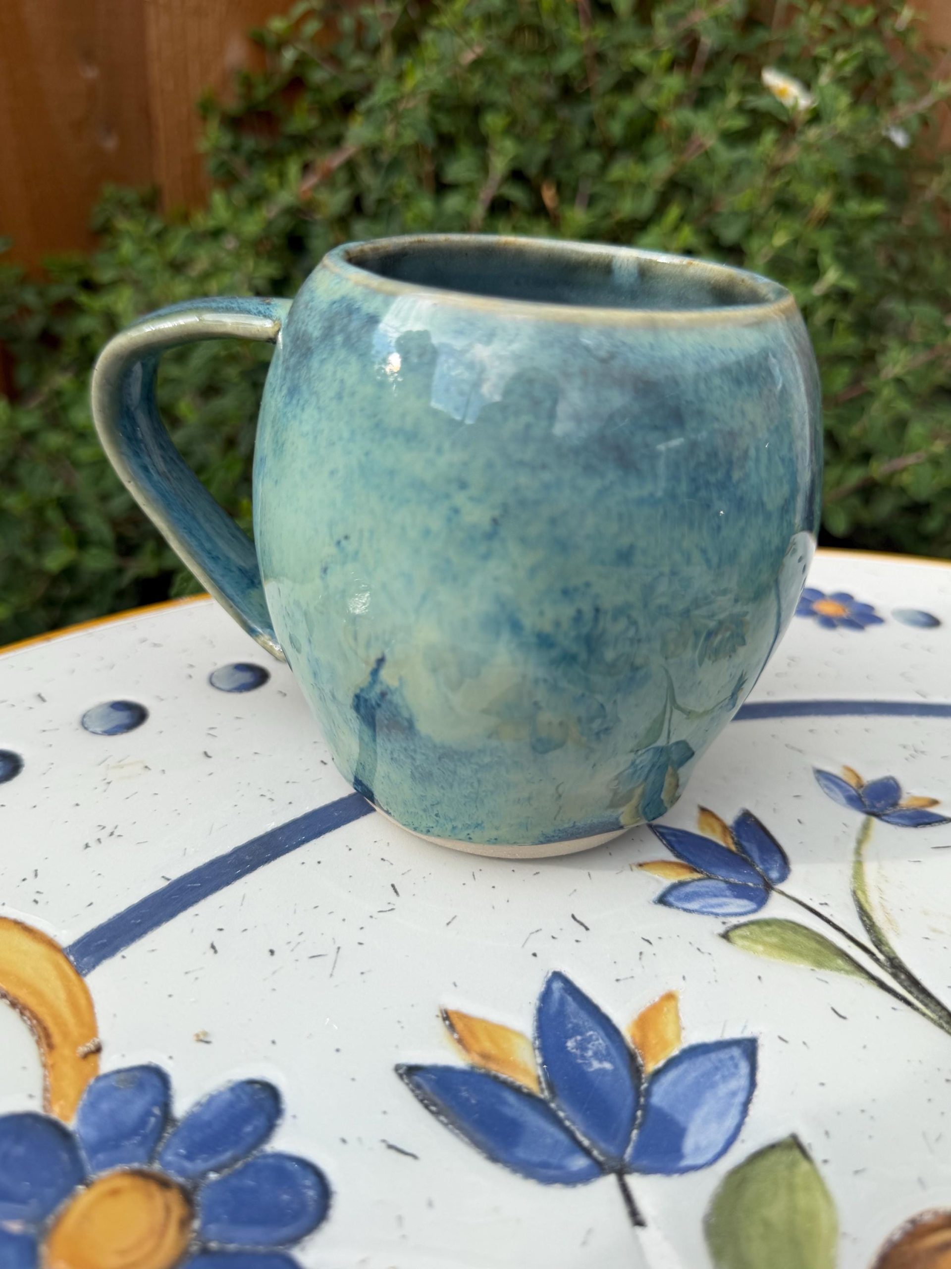 Handmade Blue Turquoise Ceramic Mug, Speckled Stoneware Coffee Cup, Artisan Pottery Tea Mug - Image 15