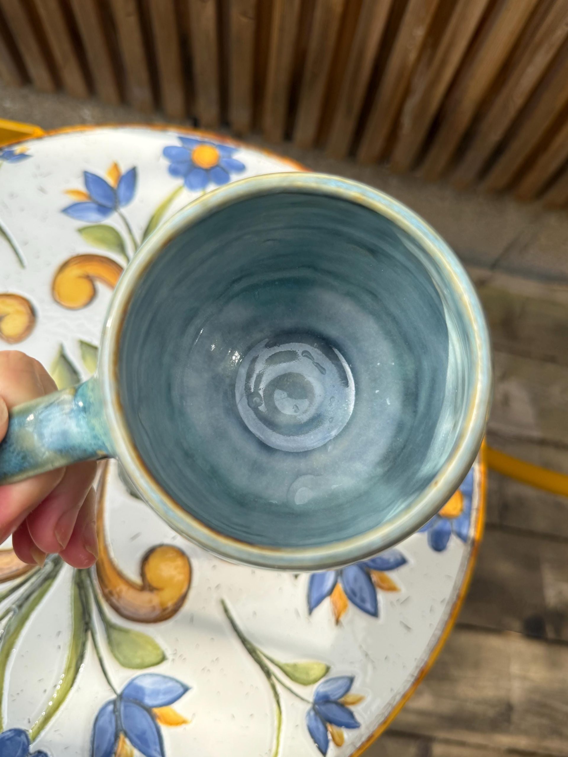 Handmade Blue Turquoise Ceramic Mug, Speckled Stoneware Coffee Cup, Artisan Pottery Tea Mug - Image 7