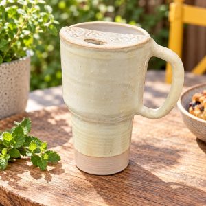 Handmade large coffee Ceramic Travel Mug, smoothies cup 500ml