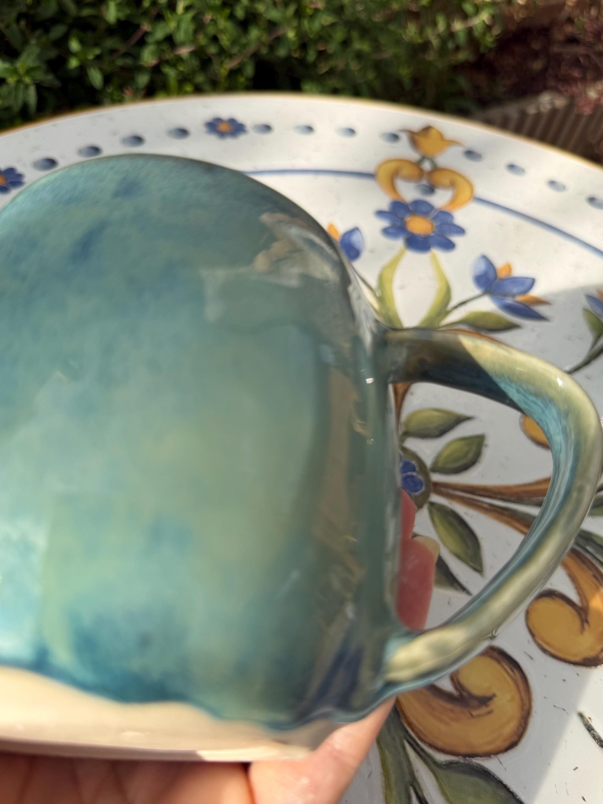 Handmade Blue Turquoise Ceramic Mug, Speckled Stoneware Coffee Cup, Artisan Pottery Tea Mug - Image 6
