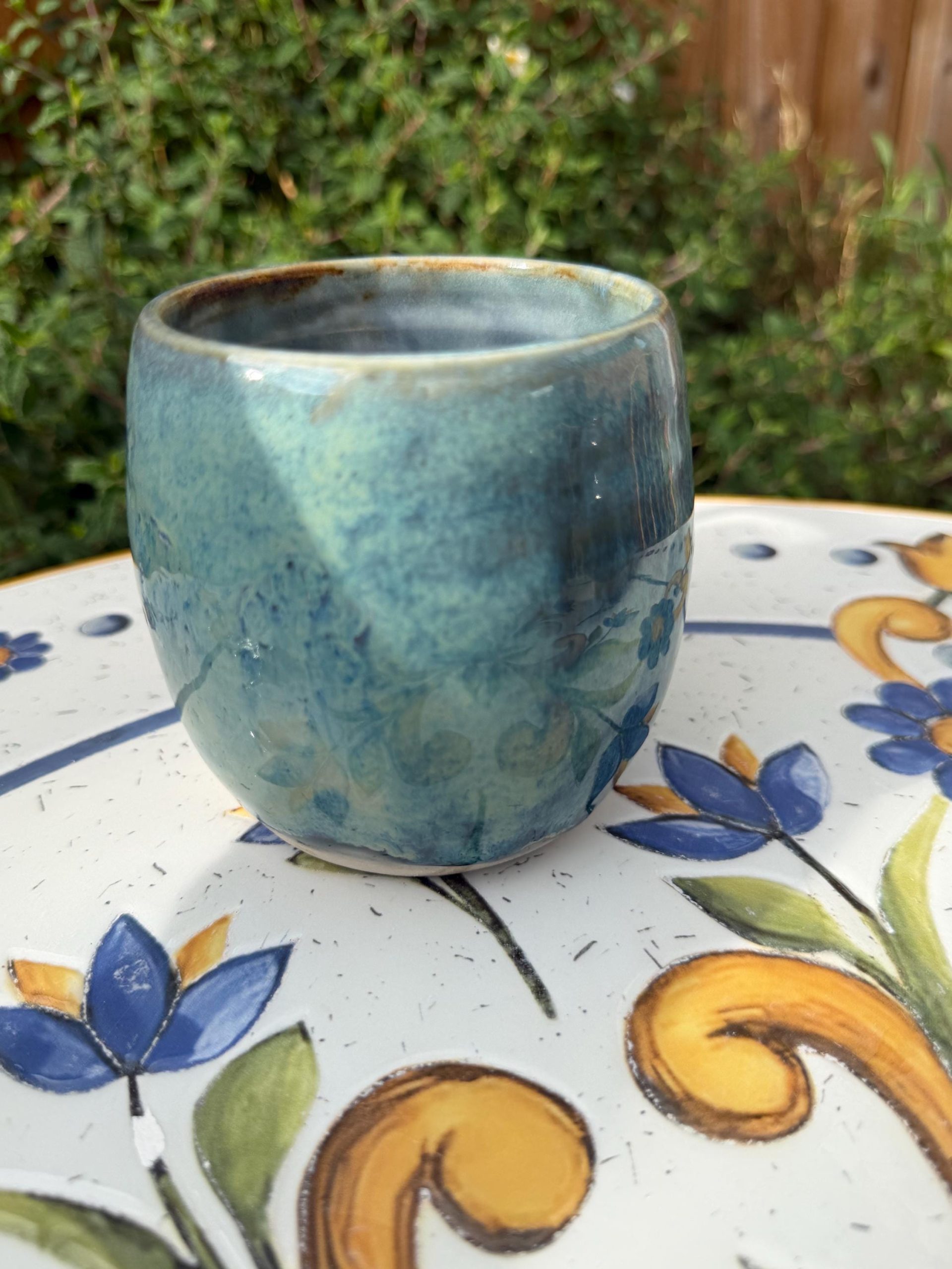 Handmade Blue Turquoise Ceramic Mug, Speckled Stoneware Coffee Cup, Artisan Pottery Tea Mug - Image 9